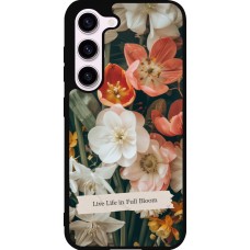 Samsung Galaxy S23 Case Hülle - Silikon schwarz Full Bloom Spring 2026