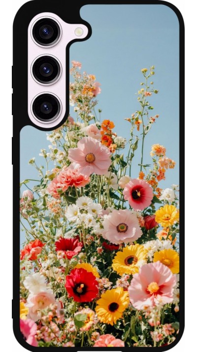 Samsung Galaxy S23 Case Hülle - Silikon schwarz Spring flowers Spring 2026