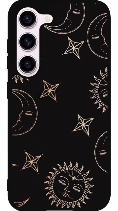 Samsung Galaxy S23 Case Hülle - Silikon schwarz Suns and Moons