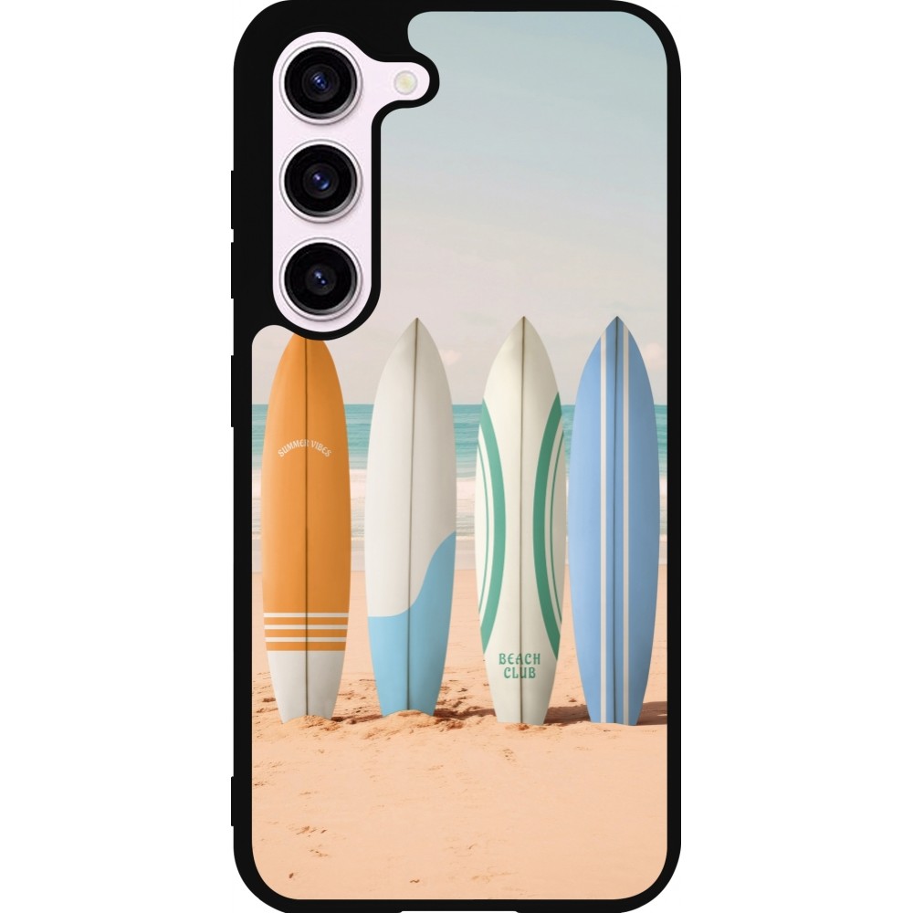 Samsung Galaxy S23 Case Hülle - Silikon schwarz Summer surfboard 2025