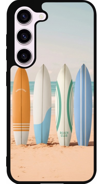 Samsung Galaxy S23 Case Hülle - Silikon schwarz Summer surfboard 2025