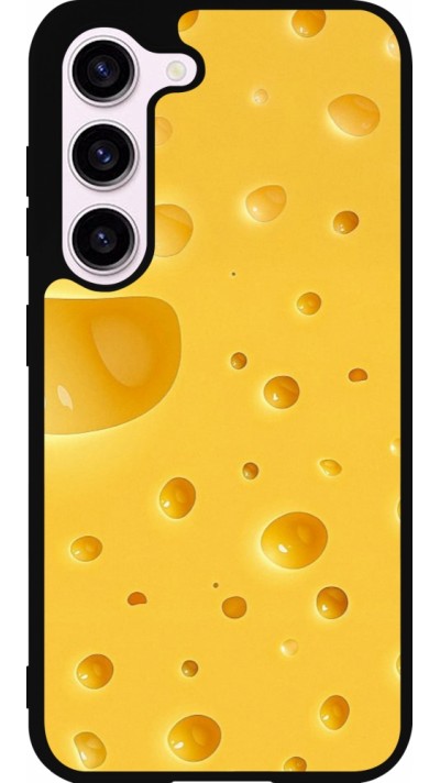 Coque Samsung Galaxy S23 - Silicone rigide noir Fête Nationale Suisse Cheese