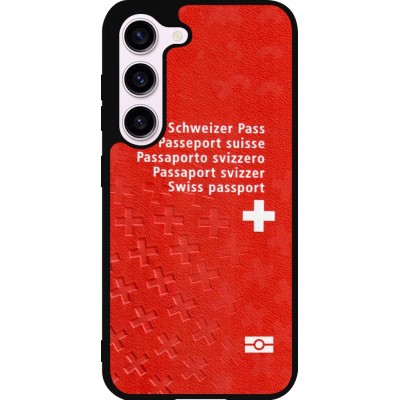 Samsung Galaxy S23 Case Hülle - Silikon schwarz Swiss Passport