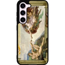Coque Samsung Galaxy S23 - Silicone rigide noir Tableau art - La Création d’Adam - Michel-Ange