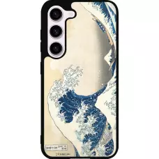 Samsung Galaxy S23 Case Hülle - Silikon schwarz Kunstbild - Die große Welle vor Kanagawa - Hokusai
