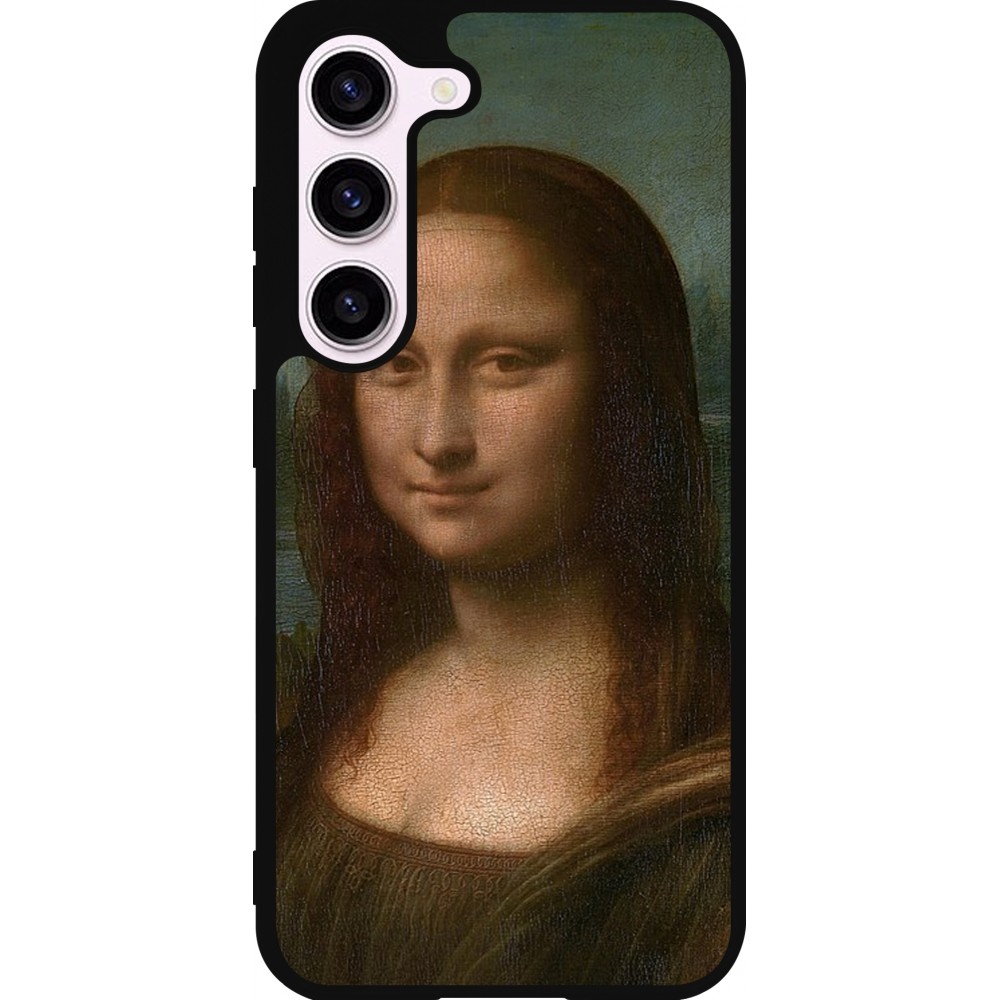 Coque Samsung Galaxy S23 - Silicone rigide noir Tableau art - La Joconde - Léonard de Vinci