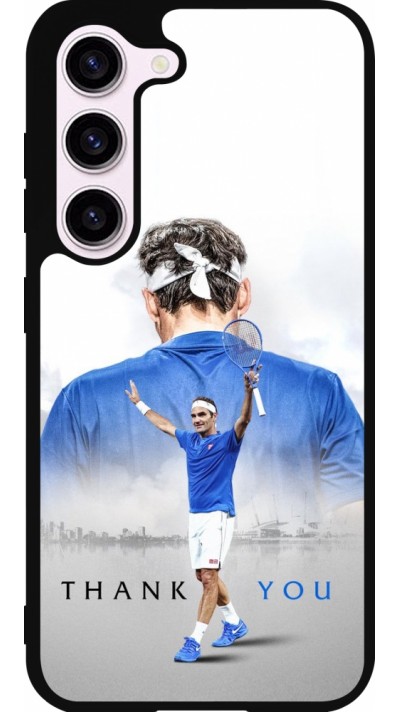 Coque Samsung Galaxy S23 - Silicone rigide noir Thank you Roger