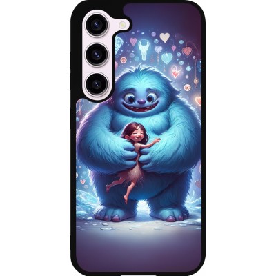 Samsung Galaxy S23 Case Hülle - Silikon schwarz Valentin 2024 Flauschige Liebe