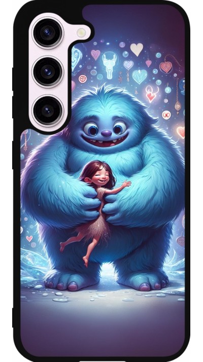 Coque Samsung Galaxy S23 - Silicone rigide noir Valentine 2024 Fluffy Love