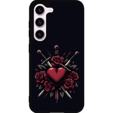 Samsung Galaxy S23 Case Hülle - Silikon schwarz Valentine 2024 gothic love