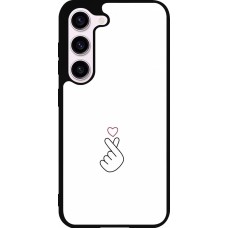 Samsung Galaxy S23 Case Hülle - Silikon schwarz Valentine 2024 heart by Millennials