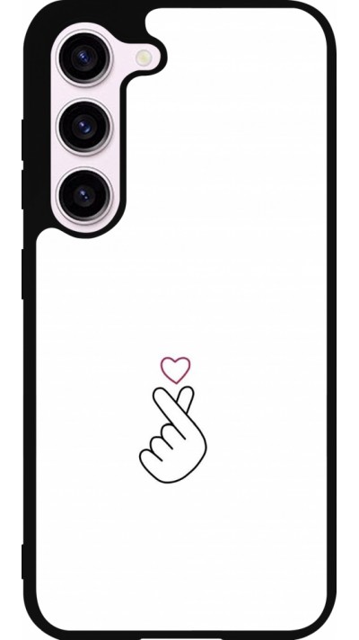 Samsung Galaxy S23 Case Hülle - Silikon schwarz Valentine 2024 heart by Millennials