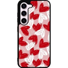 Coque Samsung Galaxy S23 - Silicone rigide noir Valentine 2024 with love heart