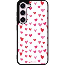 Coque Samsung Galaxy S23 - Silicone rigide noir Valentine 2022 Many pink hearts