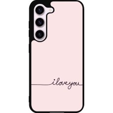 Samsung Galaxy S23 Case Hülle - Silikon schwarz Valentine 2023 i love you writing