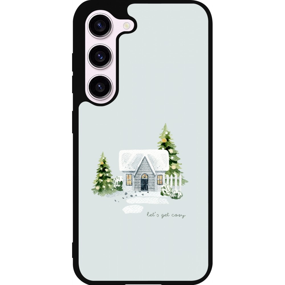 Samsung Galaxy S23 Case Hülle - Silikon schwarz Winter 25 Cosy House