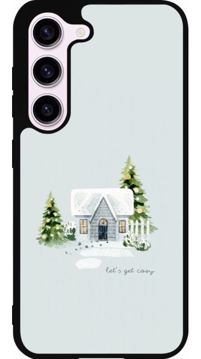 Samsung Galaxy S23 Case Hülle - Silikon schwarz Winter 25 Cosy House