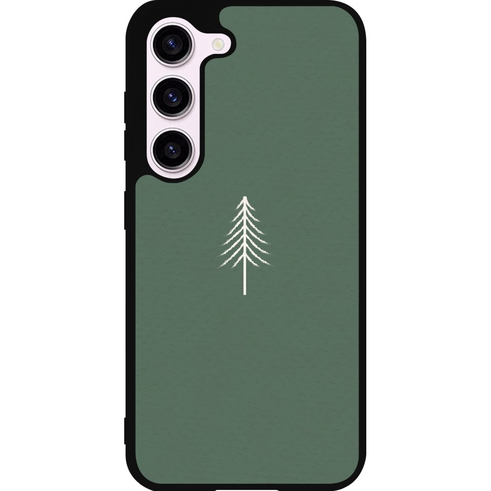 Coque Samsung Galaxy S23 - Silicone rigide noir Christmas 22 minimalist tree