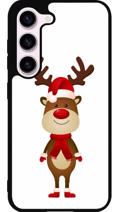 Coque Samsung Galaxy S23 - Silicone rigide noir Christmas 22 reindeer
