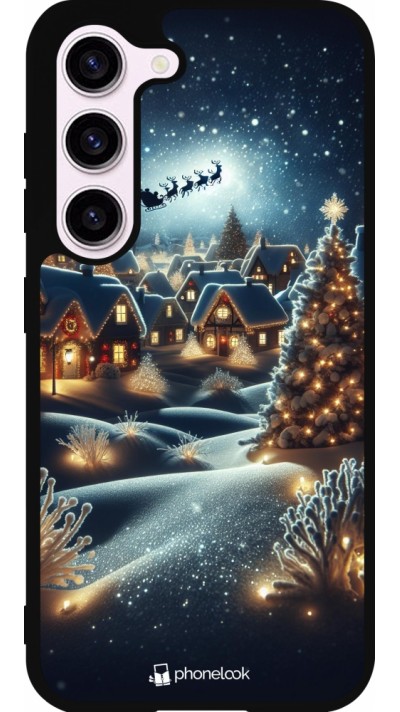 Coque Samsung Galaxy S23 - Silicone rigide noir Noël 2023 Christmas is Coming