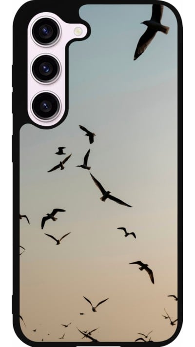 Coque Samsung Galaxy S23 FE - Silicone rigide noir Autumn 22 flying birds shadow