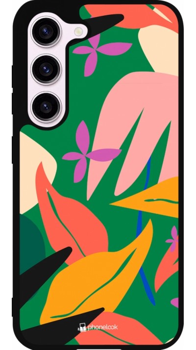 Coque Samsung Galaxy S23 FE - Silicone rigide noir Abstract Jungle