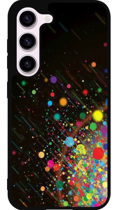 Coque Samsung Galaxy S23 FE - Silicone rigide noir Abstract Bubble Lines