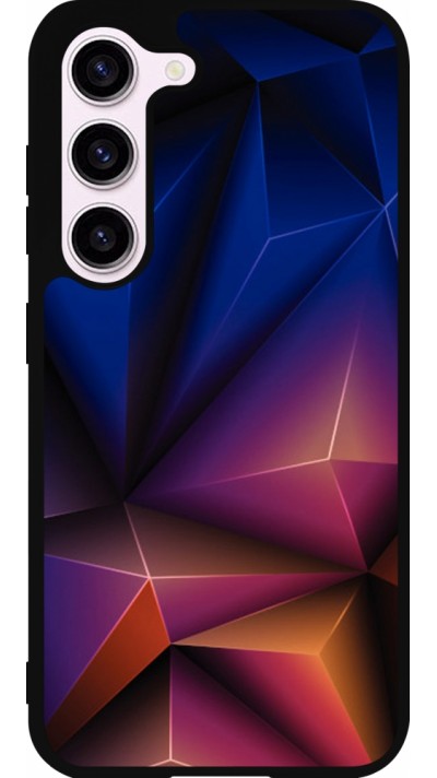 Coque Samsung Galaxy S23 FE - Silicone rigide noir Abstract Triangles 