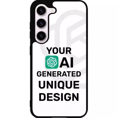 Samsung Galaxy S23 FE Case Hülle - Silikon schwarz 100% einzigartig erstellt dank Deiner Kreativität und künstlicher Intelligenz (KI)