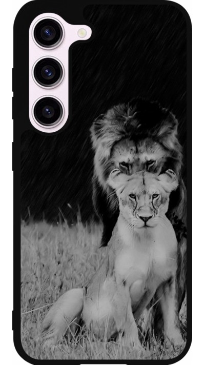 Samsung Galaxy S23 FE Case Hülle - Silikon schwarz Angry lions