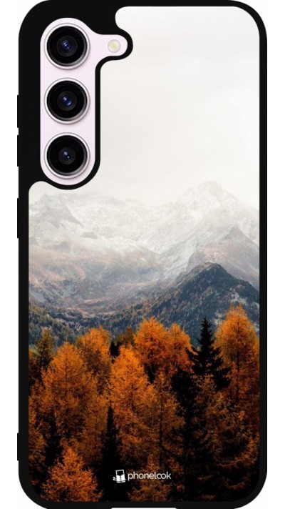 Samsung Galaxy S23 FE Case Hülle - Silikon schwarz Autumn 21 Forest Mountain