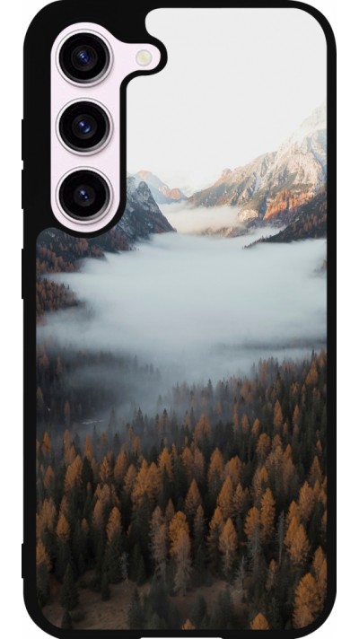 Samsung Galaxy S23 FE Case Hülle - Silikon schwarz Autumn 22 forest lanscape
