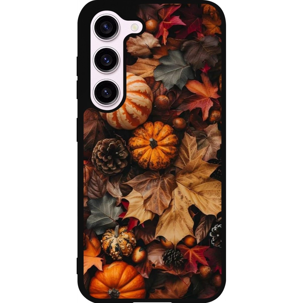 Samsung Galaxy S23 FE Case Hülle - Silikon schwarz Autumn 25 Pumpkin