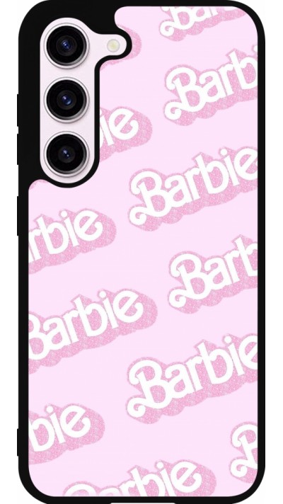Samsung Galaxy S23 FE Case Hülle - Silikon schwarz Barbie light pink pattern
