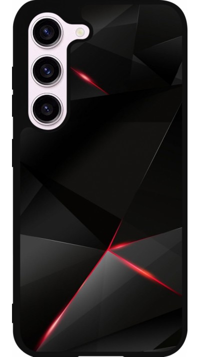 Coque Samsung Galaxy S23 FE - Silicone rigide noir Black Red Lines