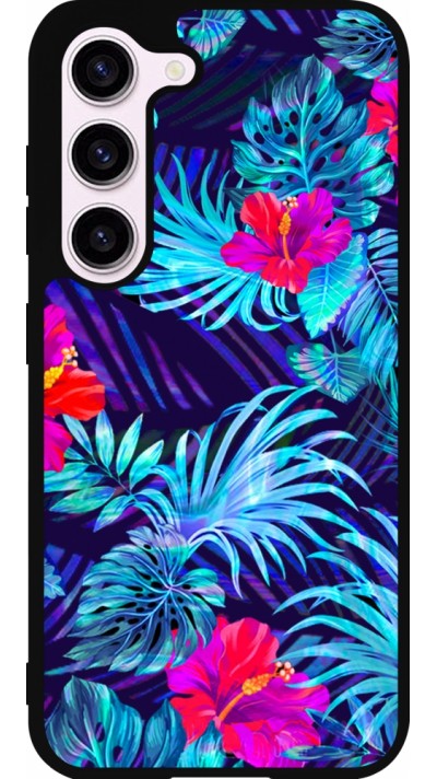 Coque Samsung Galaxy S23 FE - Silicone rigide noir Blue Forest