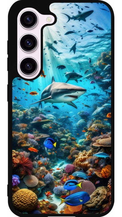 Samsung Galaxy S23 FE Case Hülle - Silikon schwarz Bora Bora Meer und Wunder