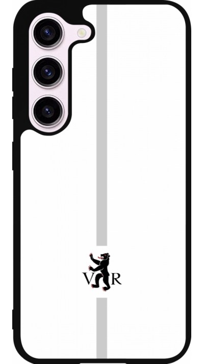 Coque Samsung Galaxy S23 FE - Silicone rigide noir Canton AR blanc