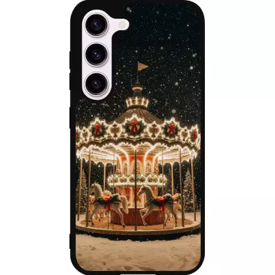 Coque Samsung Galaxy S23 FE - Silicone rigide noir Christmas 25 Carousel