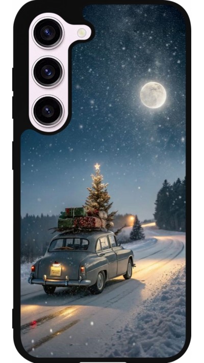 Coque Samsung Galaxy S23 FE - Silicone rigide noir Christmas 25 Car with Tree Xmas