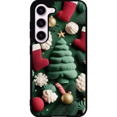 Coque Samsung Galaxy S23 FE - Silicone rigide noir Christmas 25 Christmas textiles