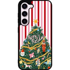 Coque Samsung Galaxy S23 FE - Silicone rigide noir Christmas 25 Happy Holiday