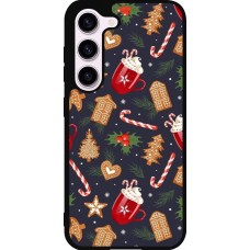 Coque Samsung Galaxy S23 FE - Silicone rigide noir Christmas 25 Pattern Gingerbread House
