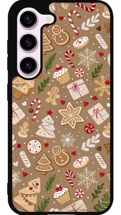 Coque Samsung Galaxy S23 FE - Silicone rigide noir Christmas 25 Pattern Ginger Cookie