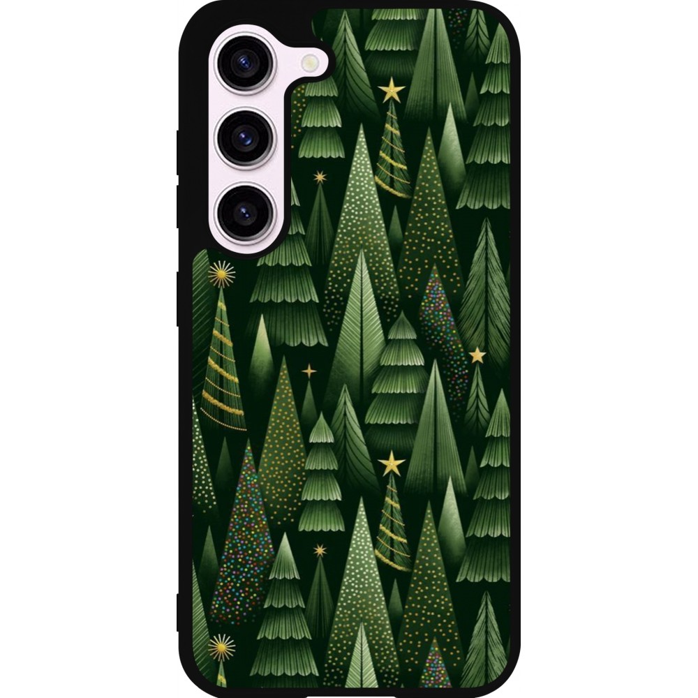 Coque Samsung Galaxy S23 FE - Silicone rigide noir Christmas 25 Pattern Xmas Tree