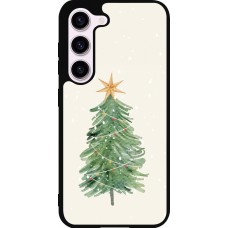 Coque Samsung Galaxy S23 FE - Silicone rigide noir Christmas 25 Sketch Tree