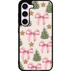 Coque Samsung Galaxy S23 FE - Silicone rigide noir Christmas 25 Vintage Ribbons