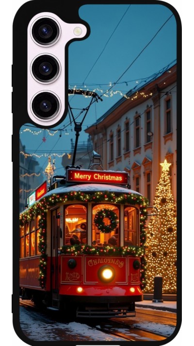 Coque Samsung Galaxy S23 FE - Silicone rigide noir Christmas 25 Xmas Train