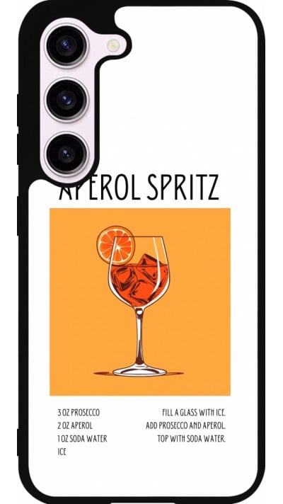 Samsung Galaxy S23 FE Case Hülle - Silikon schwarz Cocktail Rezept Aperol Spritz