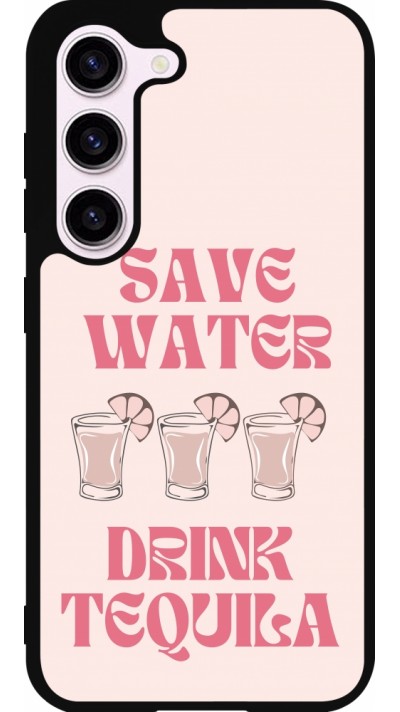 Samsung Galaxy S23 FE Case Hülle - Silikon schwarz Cocktail Save Water Drink Tequila